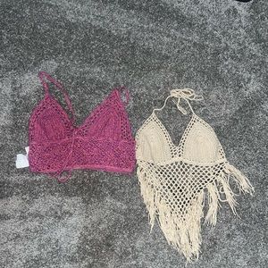 2 crochet tops